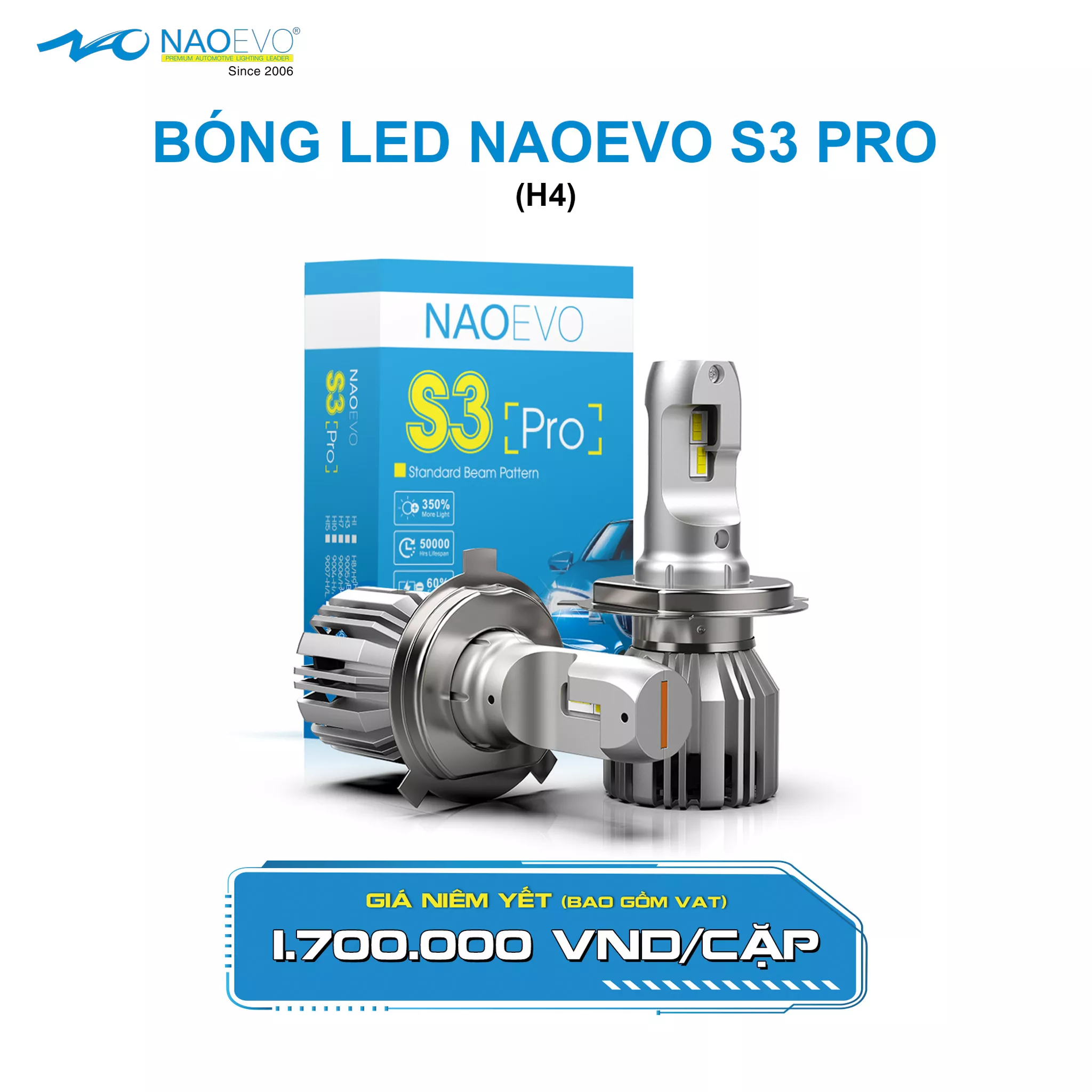 bóng led s3 pro chân h4