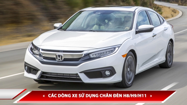 CHÂN ĐÈN H8/H9/H11: CÁC DÒNG XE NÀO SỬ DỤNG LOẠI ĐÈN NÀY?