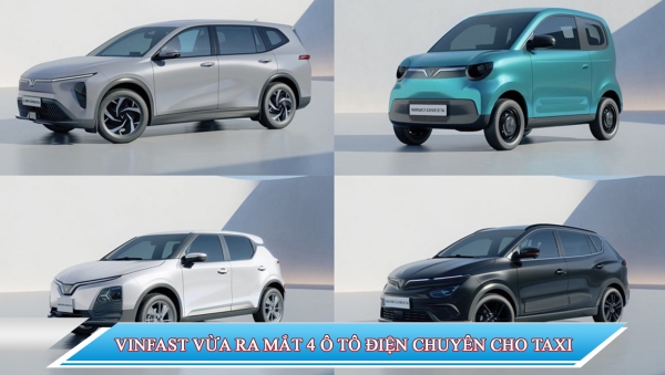VINFAST VỪA RA MẮT 4 Ô TÔ ĐIỆN CHUYÊN CHO TAXI