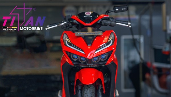 HONDA VARIO NÂNG CẤP 4 ĐÈN BI LED TITAN MOTO BLACK MINI 2.0