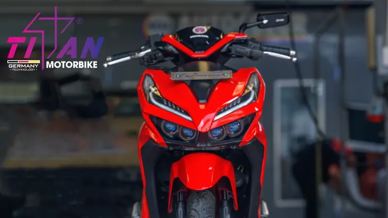HONDA VARIO NÂNG CẤP 4 ĐÈN BI LED TITAN MOTO BLACK MINI 2.0